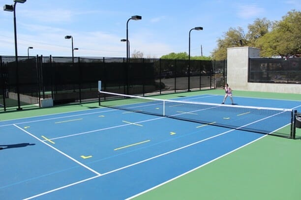 Painting Pickleball Lines On A Tennis Court   Painting Pickleball Lines On A Tennis Court 